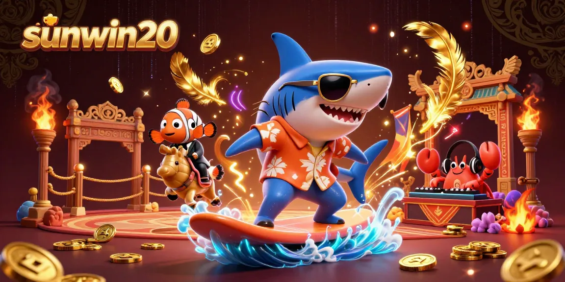 Engage with sunwin20's vibrant online gaming world featuring animated characters and casino elements.
