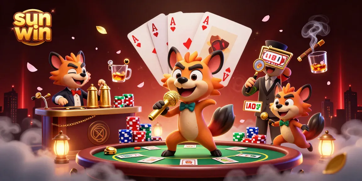 Experience the thrill of sun win at this vibrant casino scene with dynamic characters and game elements.
