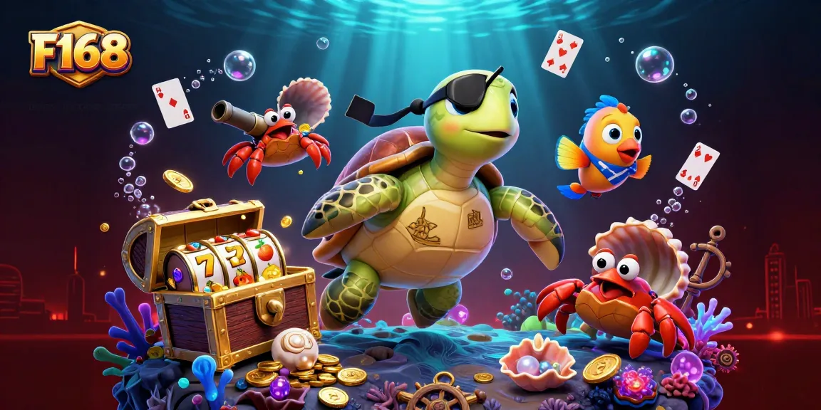 F168 invites players to dive into underwater treasures and thrilling gameplay with vibrant characters and slot elements.