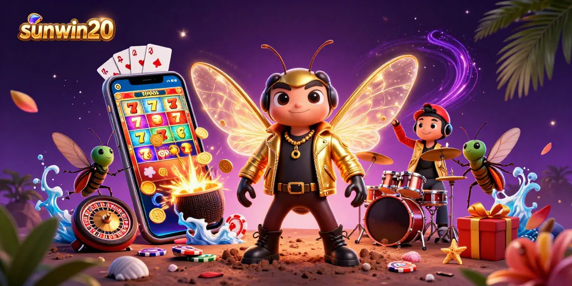 Experience the thrill of sunwin20 as golden coins erupt from slot games and rock star heroes entertain.